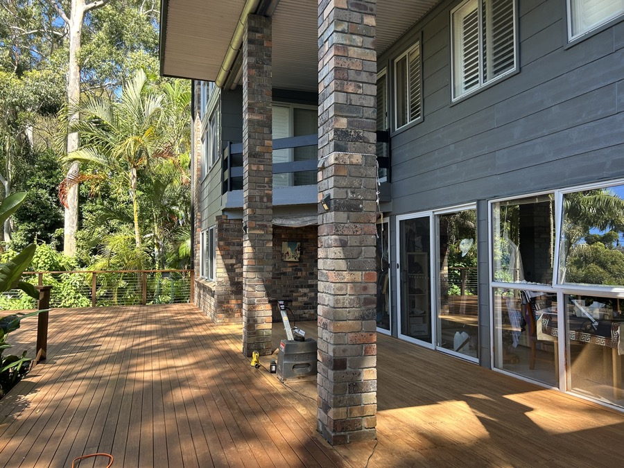 Large deck restoration with new wire balustrade — Northern Beaches